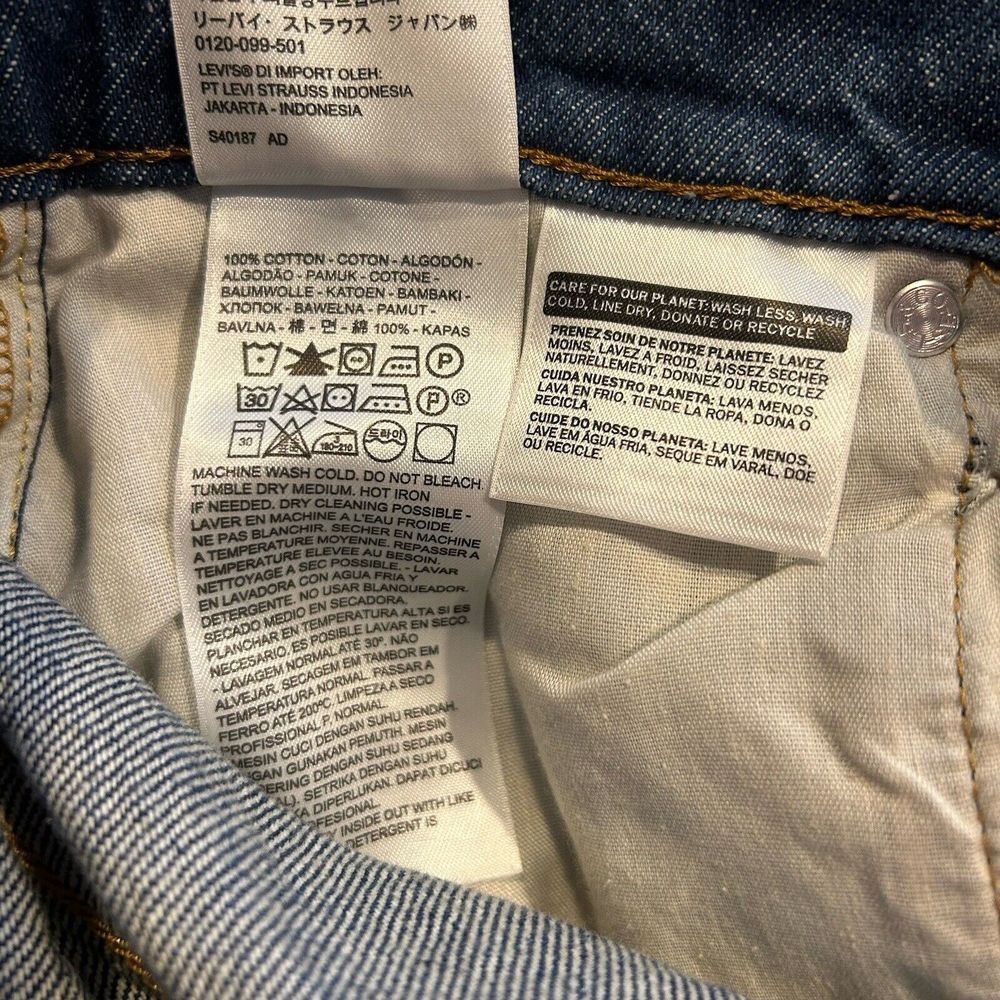 Levi's Premium High-Rise Deconstructed Denim‎ Skirt Sz 27 - Picture 5 of 5